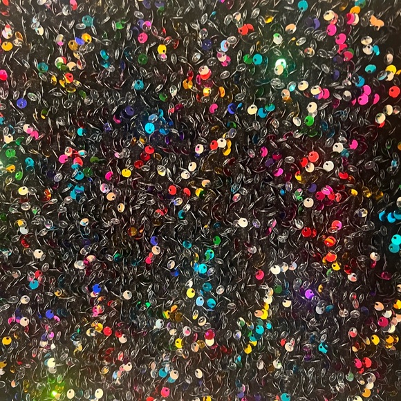 Sequin cropped long sleeve top-small - Picture 3 of 4